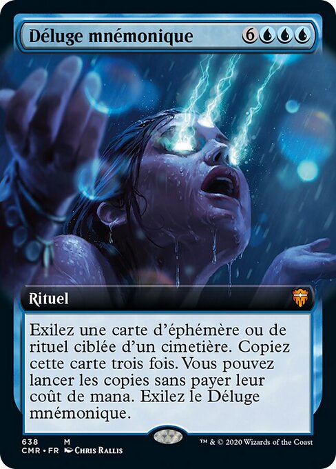 Déluge mnémonique (Mnemonic Deluge) - Commander Legends (#638) - Illustrated by Chris Rallis - Magic: The Gathering Card