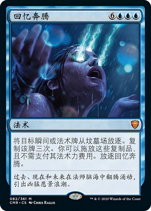 Diluvio Mnemonico (Mnemonic Deluge) - Commander Legends (#82) - Illustrated by Chris Rallis - Magic: The Gathering Card