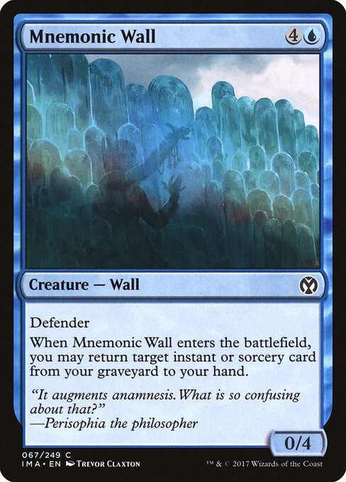 Mnemonic Wall - Iconic Masters (#67) - Illustrated by Trevor Claxton - Magic: The Gathering Card
