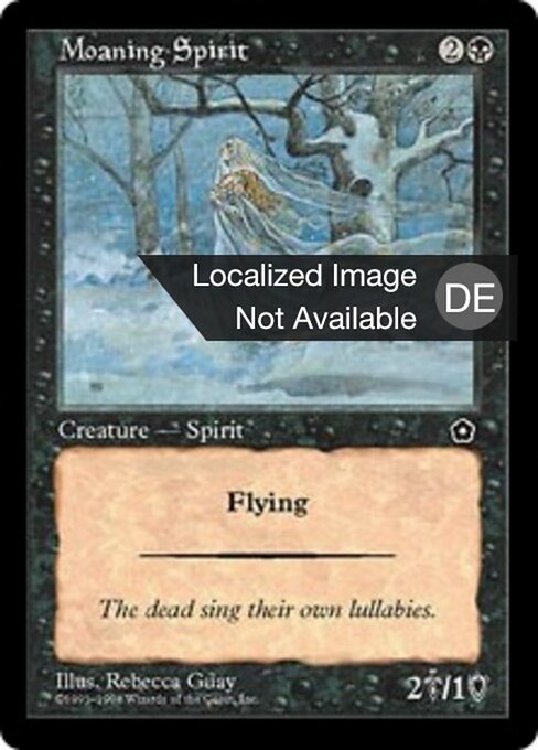 嘆きのスピリット (Moaning Spirit) - Portal Second Age (#79) - Illustrated by Rebecca Guay - Magic: The Gathering Card