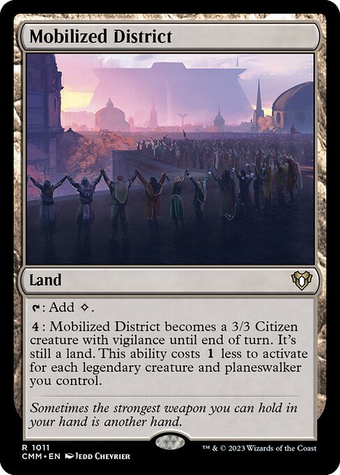 Mobilized District - Commander Masters (#1011) - Illustrated by Jedd Chevrier - Magic: The Gathering Card