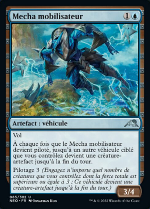 Mecha mobilisateur (Mobilizer Mech) - Kamigawa: Neon Dynasty (#65) - Illustrated by Jonathan Kuo - Magic: The Gathering Card