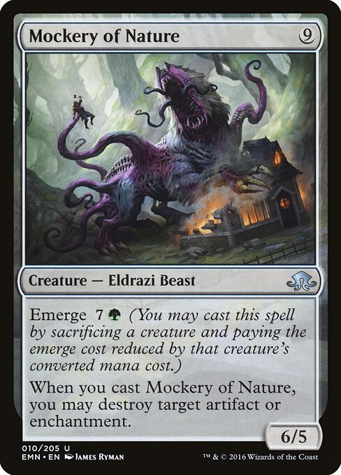 Burla de la naturaleza (Mockery of Nature) - Eldritch Moon (#10) - Illustrated by James Ryman - Magic: The Gathering Card