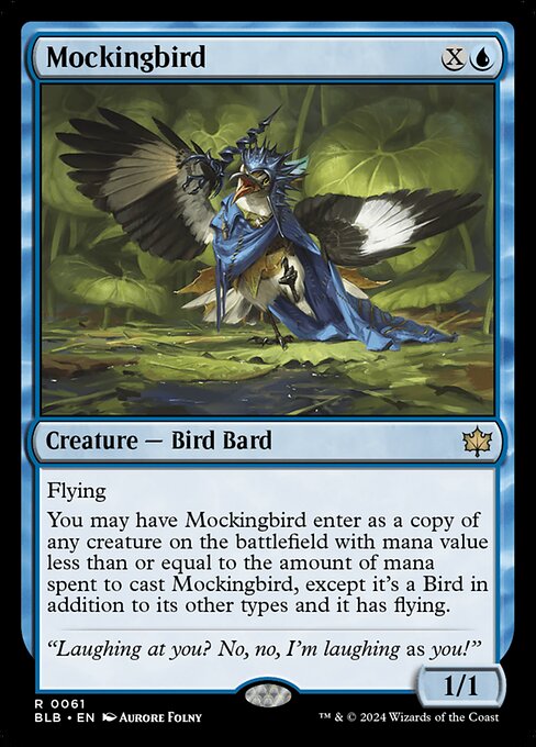 Mockingbird - Bloomburrow (#61) - Illustrated by Aurore Folny - Magic: The Gathering Card