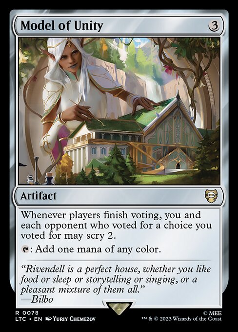 团结模范 (Model of Unity) - Tales of Middle-earth Commander (#158) - Illustrated by Yuriy Chemezov - Magic: The Gathering Card