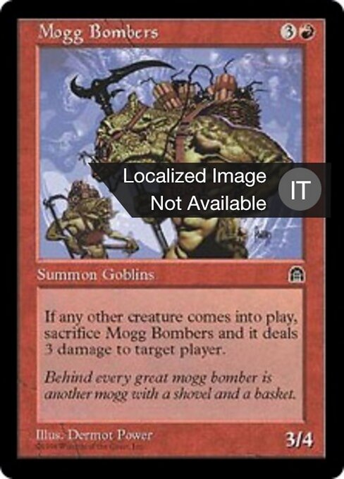 Mogg Bombardieri (Mogg Bombers) - Stronghold (#91) - Illustrated by Dermot Power - Magic: The Gathering Card