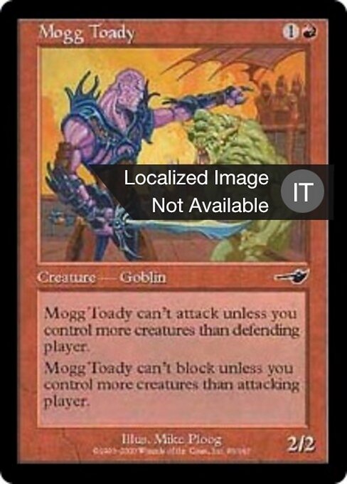 Mogg Servile (Mogg Toady) - Nemesis (#95) - Illustrated by Mike Ploog - Magic: The Gathering Card