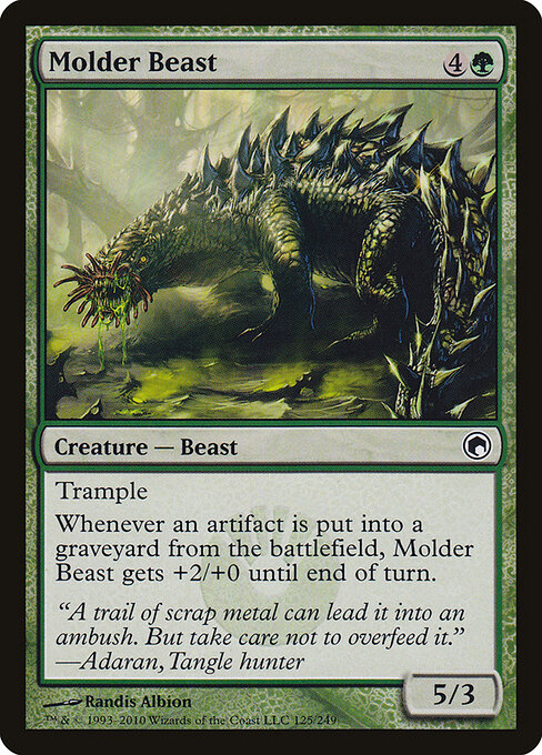 腐液兽 (Molder Beast) - Scars of Mirrodin (#125) - Illustrated by Randis Albion - Magic: The Gathering Card