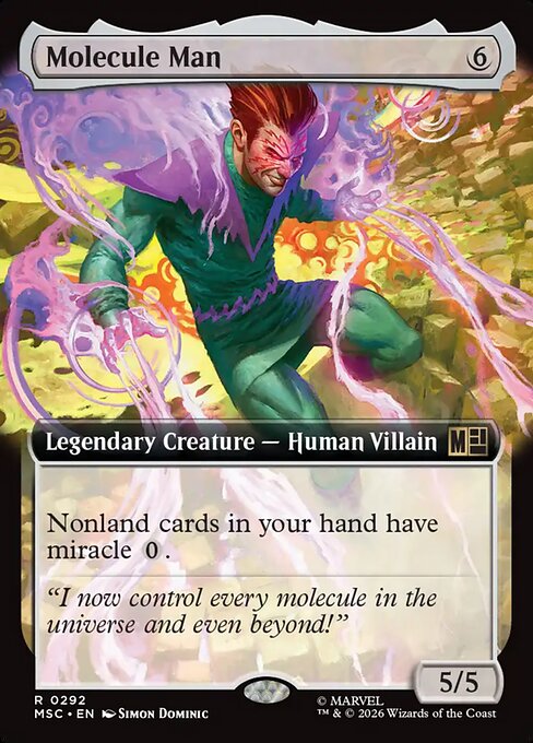 Molecule Man - Marvel Super Heroes Commander (#292) - Illustrated by Simon Dominic - Magic: The Gathering Card