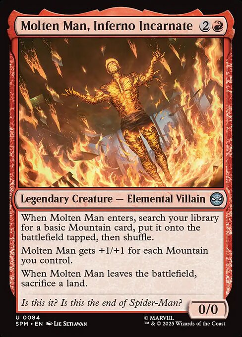 Molten Man, Inferno Incarnate - Marvel's Spider-Man Magic card