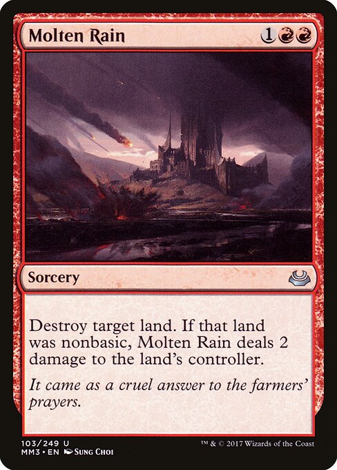 Molten Rain - Modern Masters 2017 (#103) - Illustrated by Sung Choi - Magic: The Gathering Card