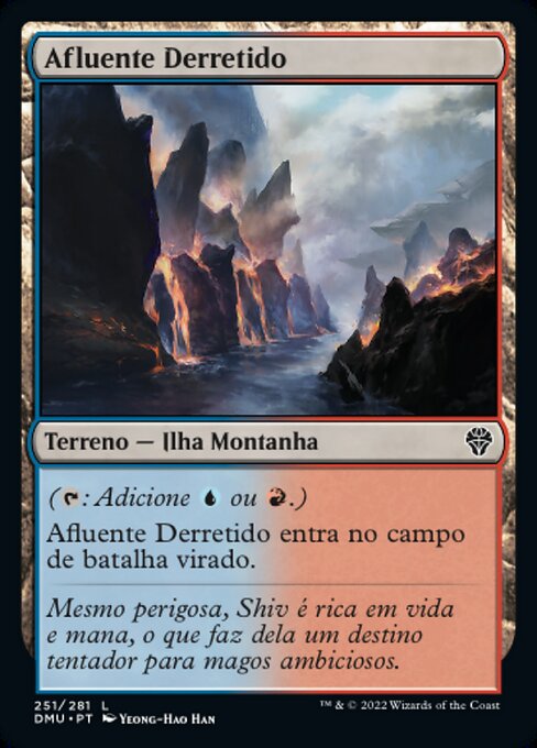 Chenal en fusion (Molten Tributary) - Dominaria United (#251) - Illustrated by Yeong-Hao Han - Magic: The Gathering Card
