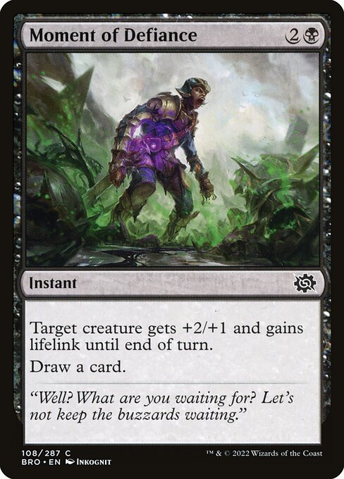 Moment of Defiance - The Brothers' War Magic card