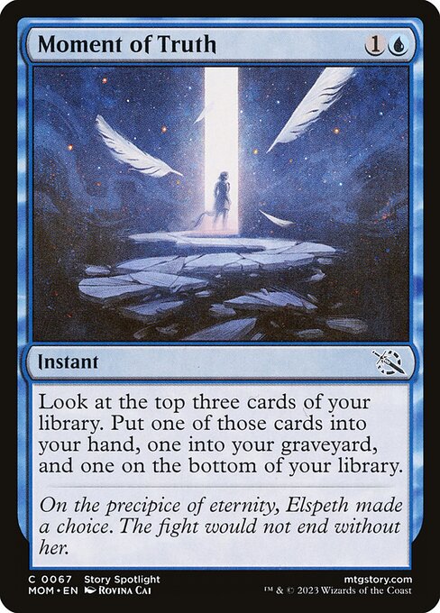 Stunde der Wahrheit (Moment of Truth) - March of the Machine (#67) - Illustrated by Rovina Cai - Magic: The Gathering Card