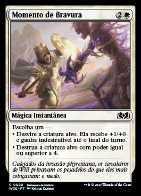 Momento de valor (Moment of Valor) - Wilds of Eldraine (#20) - Illustrated by Joshua Cairos - Magic: The Gathering Card