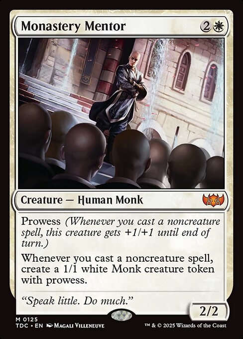Monastery Mentor - Tarkir: Dragonstorm Commander Magic card