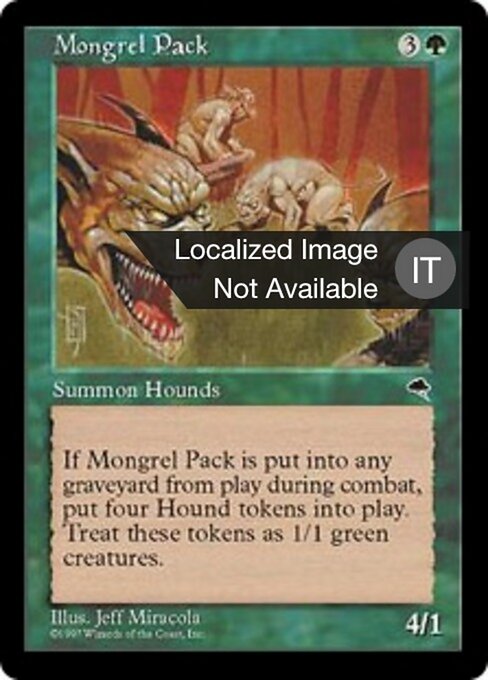 Branco di Cani Randagi (Mongrel Pack) - Tempest (#237) - Illustrated by Jeff Miracola - Magic: The Gathering Card