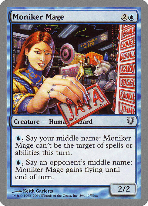 Moniker Mage - Unhinged Magic card