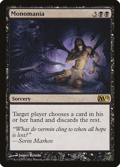 Monomania - Magic 2012 Magic card