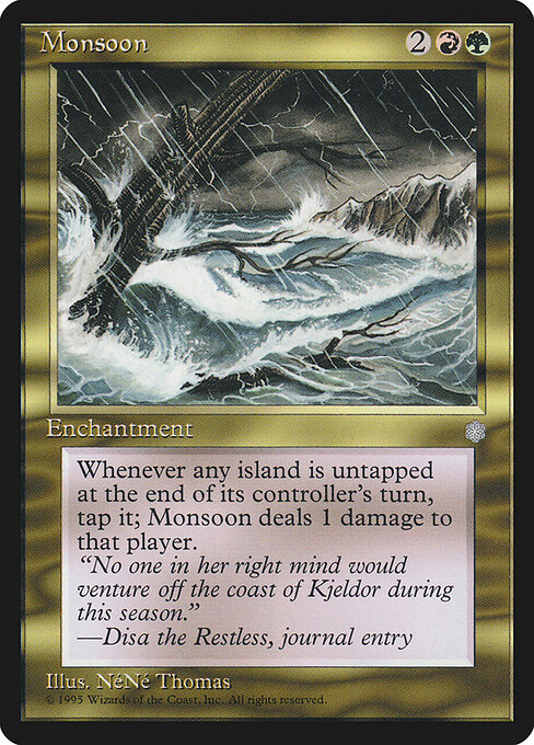 Monsoon - Ice Age (#298) - Illustrated by NéNé Thomas - Magic: The Gathering Card