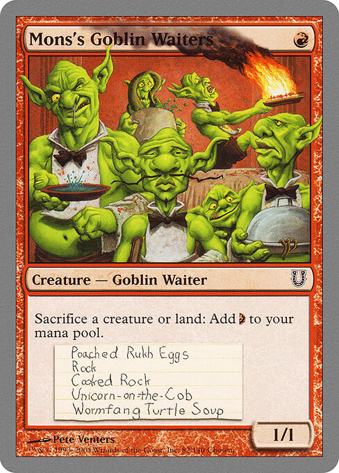 Mons's Goblin Waiters - Unhinged Magic card