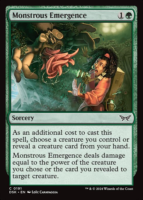 Monstrous Emergence - Duskmourn: House of Horror Magic card