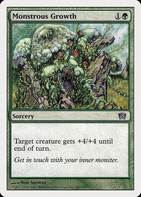 Monstrous Growth - Eighth Edition Magic card