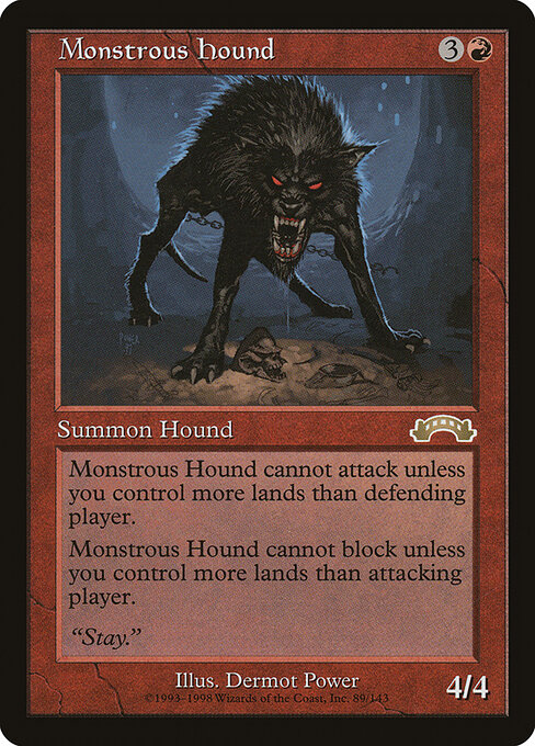 Monstrous Hound - Exodus Magic card