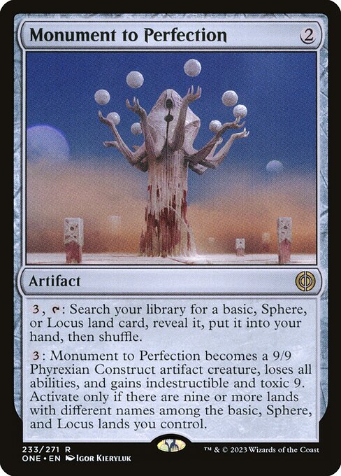 Monument to Perfection - Phyrexia: All Will Be One (#233) - Illustrated by Igor Kieryluk - Magic: The Gathering Card
