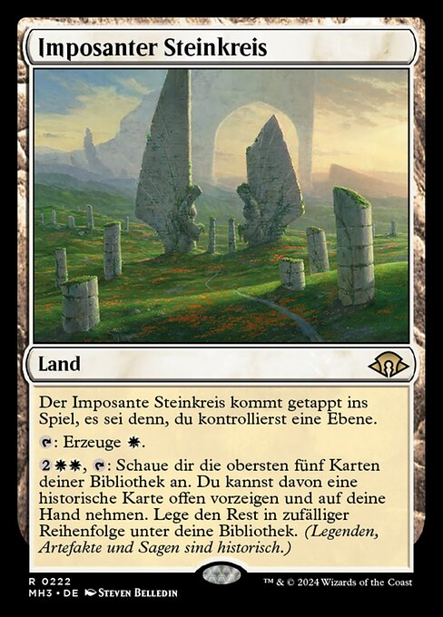 Imposanter Steinkreis (Monumental Henge) - Modern Horizons 3 (#222) - Illustrated by Steven Belledin - Magic: The Gathering Card