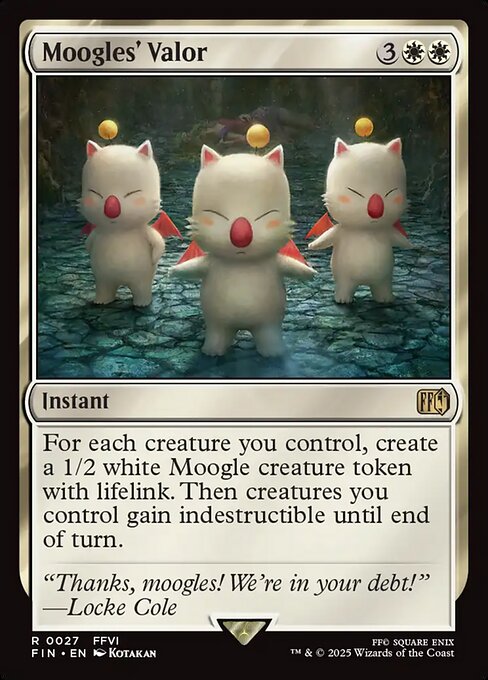 Moogles' Valor - Final Fantasy Magic card