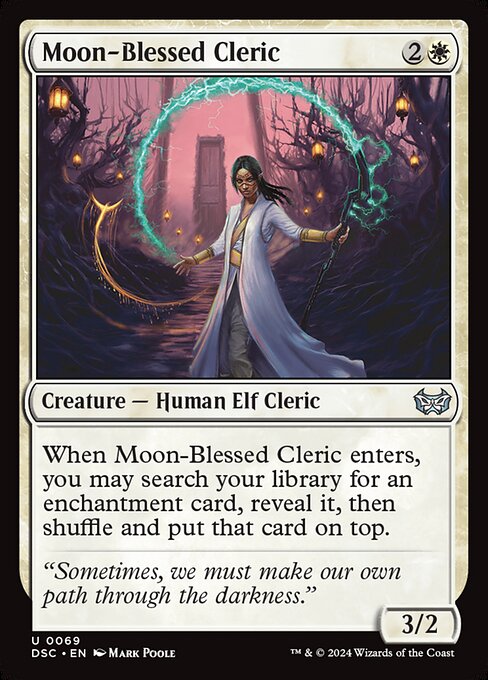 Moon-Blessed Cleric - Duskmourn: House of Horror Commander Magic card
