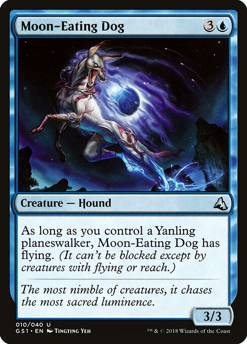 Moon-Eating Dog - Global Series Jiang Yanggu & Mu Yanling (#10) - Illustrated by Tingting Yeh - Magic: The Gathering Card