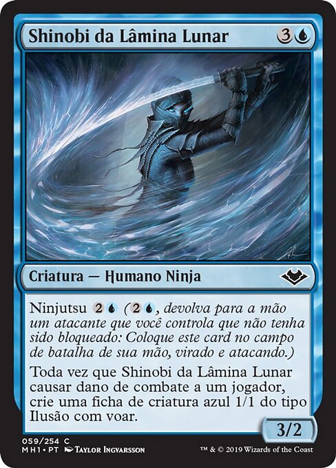 月刃の忍び (Moonblade Shinobi) - Modern Horizons (#59) - Illustrated by Taylor Ingvarsson - Magic: The Gathering Card