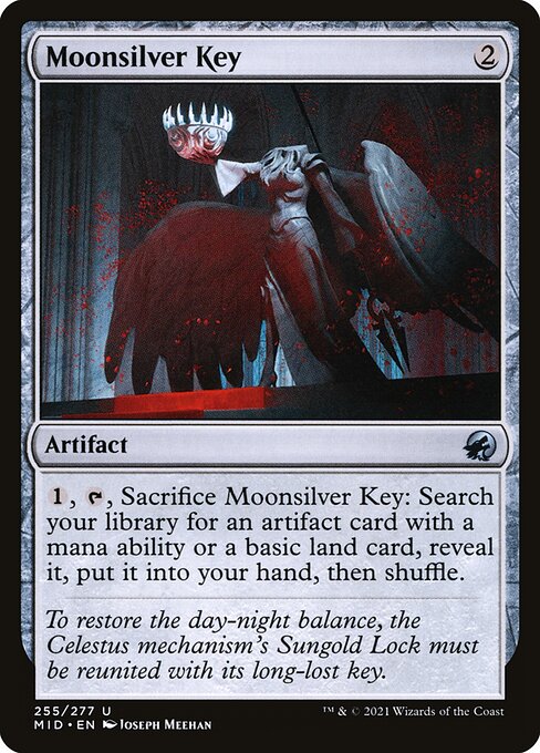 Moonsilver Key - Innistrad: Midnight Hunt (#255) - Illustrated by Joseph Meehan - Magic: The Gathering Card