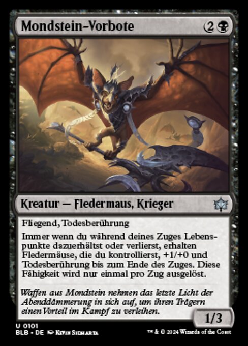Foriero di Selenite (Moonstone Harbinger) - Bloomburrow (#101) - Illustrated by Kevin Sidharta - Magic: The Gathering Card