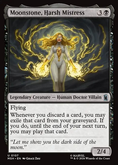 Moonstone, Harsh Mistress - Marvel Super Heroes Magic card