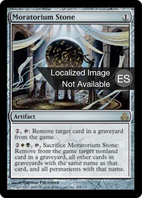 Piedra de la moratoria (Moratorium Stone) - Guildpact (#154) - Illustrated by Martina Pilcerova - Magic: The Gathering Card