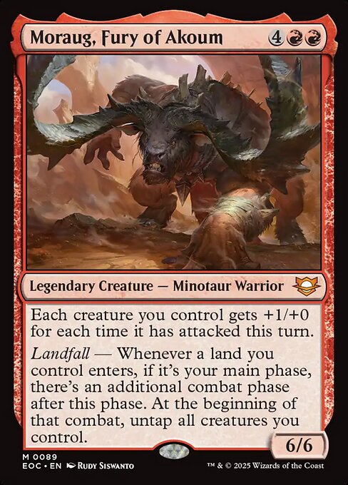 Moraug, Fury of Akoum - Edge of Eternities Commander Magic card