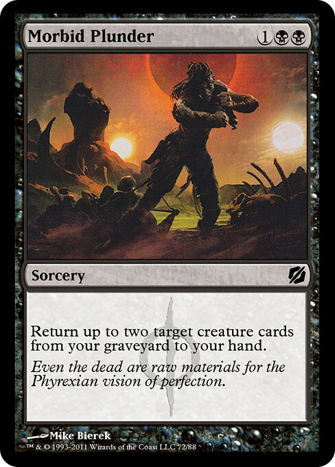 Morbid Plunder - Duel Decks: Mirrodin Pure vs. New Phyrexia Magic card