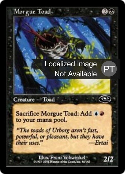 Sapo de la morgue (Morgue Toad) - Duel Decks: Ajani vs. Nicol Bolas (#47) - Illustrated by Franz Vohwinkel - Magic: The Gathering Card