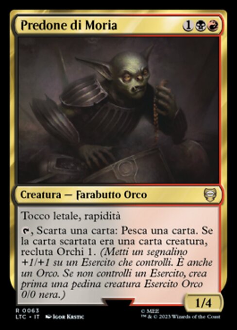 墨瑞亚拾荒客 (Moria Scavenger) - Tales of Middle-earth Commander (#63) - Illustrated by Igor Krstic - Magic: The Gathering Card