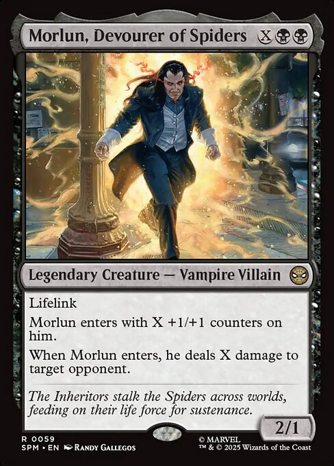 Morlun, Devourer of Spiders - Marvel's Spider-Man (#59) - Illustrated by Randy Gallegos - Magic: The Gathering Card
