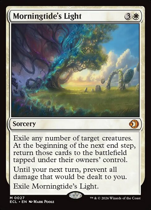 Morningtide's Light - Lorwyn Eclipsed (#27) - Illustrated by Mark Poole - Magic: The Gathering Card