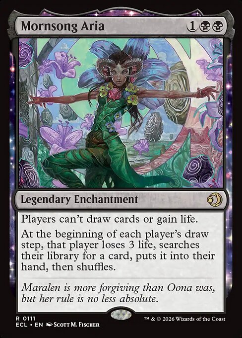 Melodia del Canto del Mattino (Mornsong Aria) - Lorwyn Eclipsed (#111) - Illustrated by Scott M. Fischer - Magic: The Gathering Card
