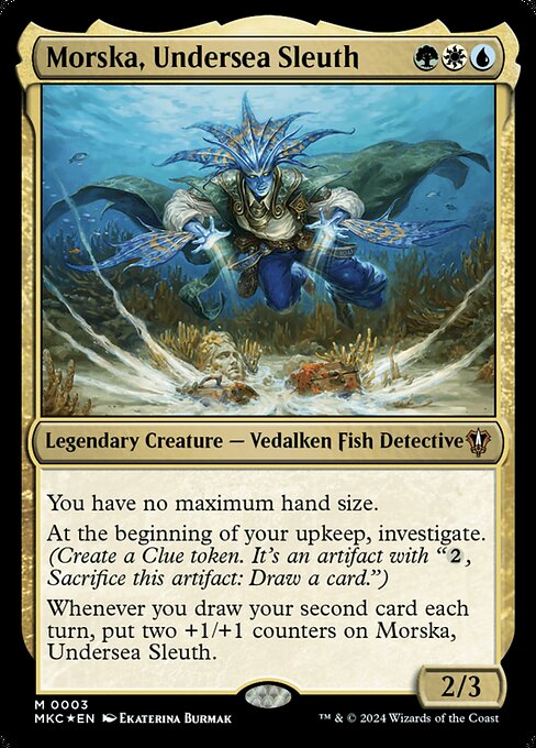 Morska, Undersea Sleuth - Murders at Karlov Manor Commander (#3) - Illustrated by Ekaterina Burmak - Magic: The Gathering Card