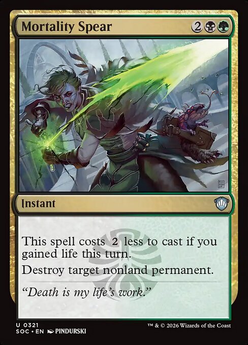 Mortality Spear - Secrets of Strixhaven Commander Magic card