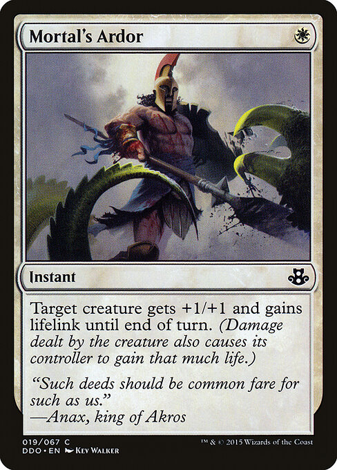 Mortal's Ardor - Duel Decks: Elspeth vs. Kiora Magic card