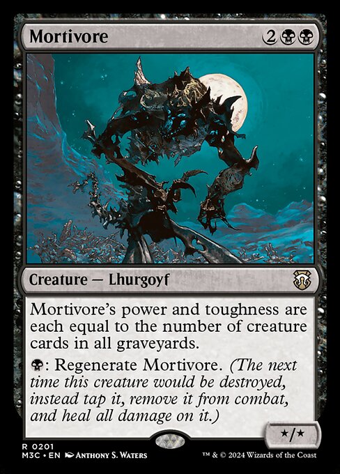 Mortivore - Modern Horizons 3 Commander (#201) - Illustrated by Anthony S. Waters - Magic: The Gathering Card