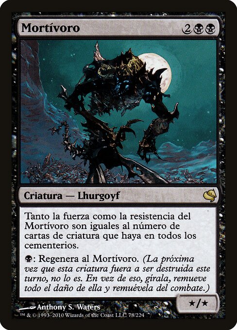 Mortívoro (Mortivore) - Salvat 2011 (#78) - Illustrated by Anthony S. Waters - Magic: The Gathering Card